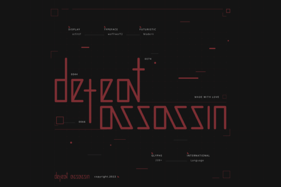 Defeat Assassin: A Futuristic Display Font for Campaigns