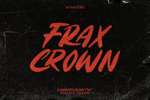 Fraxcrwon: A Modern Horror Display Font for Editorial Design
