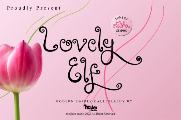 Lovely Elf: A Modern Swirly Font for Crafters
