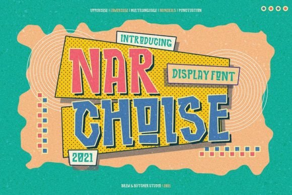 Narchoise: A Modern Display Font for Editorial Design
