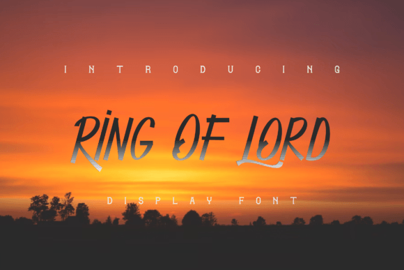 Ring of Lord: A Modern Display Font for Crafters