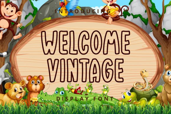 Welcome Vintage: A Bold Display Font for Web Design