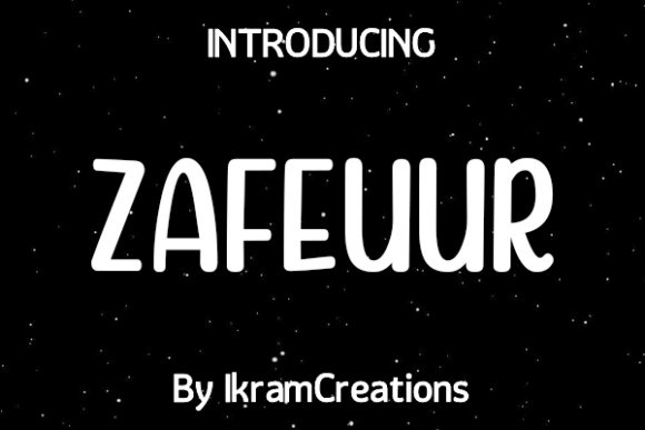 Zafeuur: The Playful Display Font for Bold Campaigns
